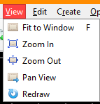 Symbol editor view menu