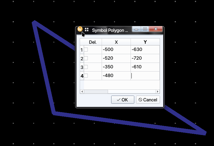 Symbol polygon properties dialog
